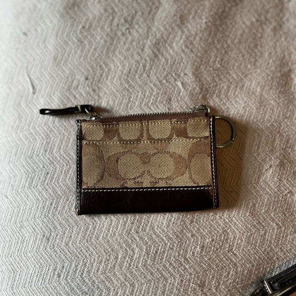 Coach Mini Skinny Big C zip wallet ID case - Picture 3 of 4